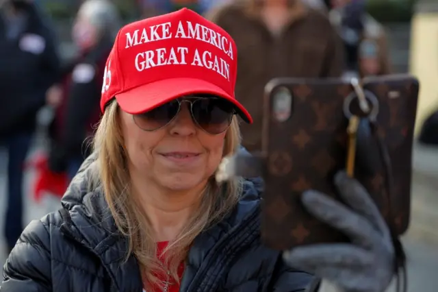 Una simpatizante de los republicanos