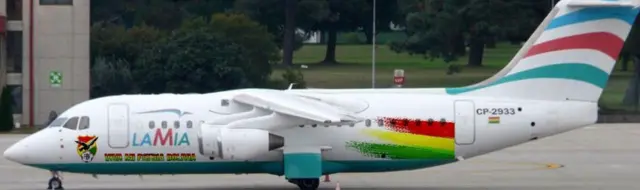 Avión de Lamia (Línea Aérea Mérida Internacional de Aviación).