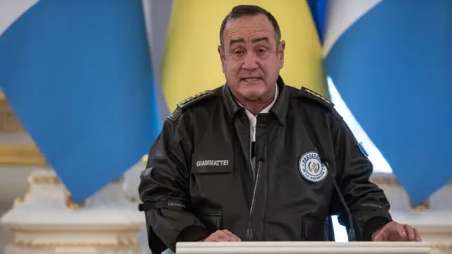 El presidente Alejandro Giammattei