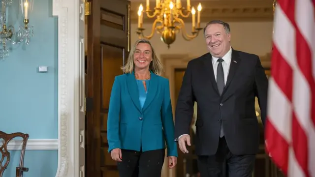 خانم موگرینی می‌گوید در جریان دیدار اخیرش با پومپئو، هر دو دغدغه پرهیز از تنش داشتند