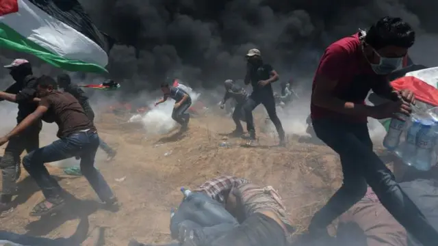 પેલેસ્ટાઇનમાં હિંસાની તસવીર