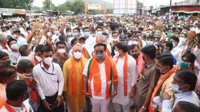 સી આર પાટીલની રેલી