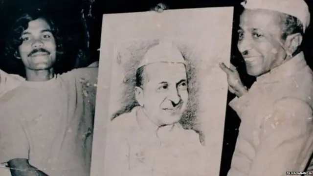 ભારતના તત્કાલીન કાર્યકારી રાષ્ટ્રપતિ બી.ડી. જત્તીનું ચિત્ર મહાનંદિયાએ બનાવ્યું હતું