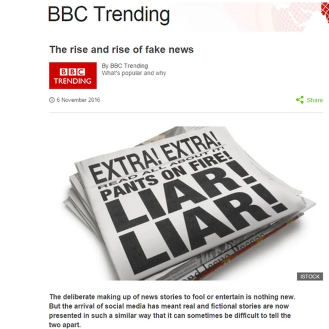 Ảnh chụp màn hình blog của BBC