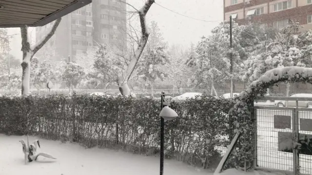 Ataköy'de kar yağışı