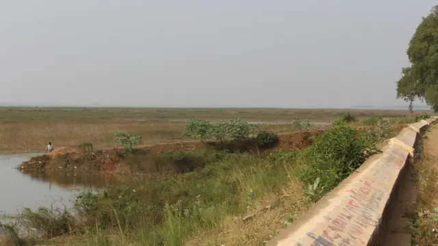 வறண்டு புதர் மண்டிக் கிடக்கும் வீராணம் ஏரி