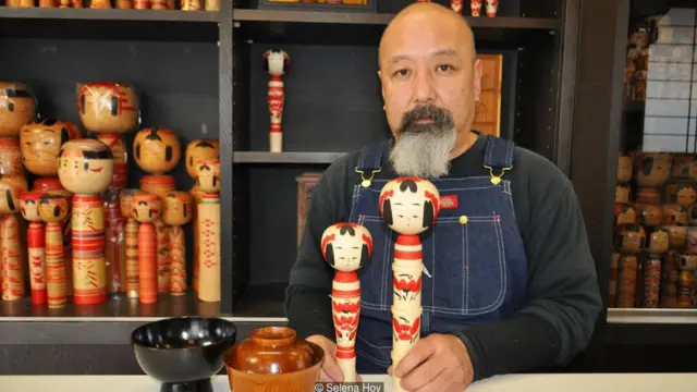 The kokeshi masters in the Sendai area make both cute and traditional dolls