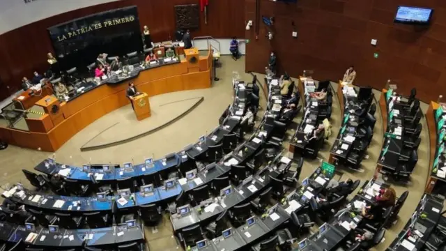 Una vista del Senado mexicano