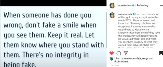 Wumitori ọla ti sọ̀rọ̀ sóke láti fi idi rẹ mulẹ pe Oun àti ọ̀rẹ́ rẹ̀ níjà