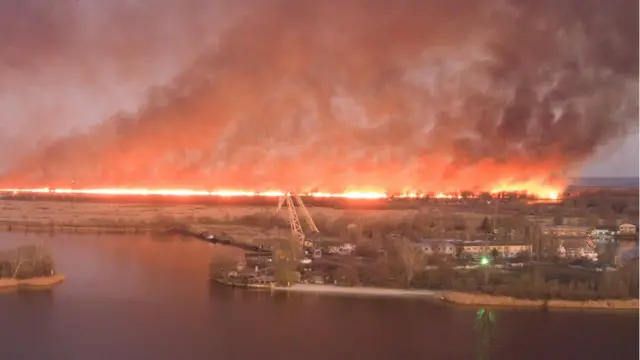 Пожежа біля Херсона