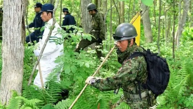 陸上自衛隊も捜索に参加した