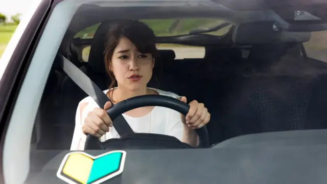 Mujer japonesa al volante.