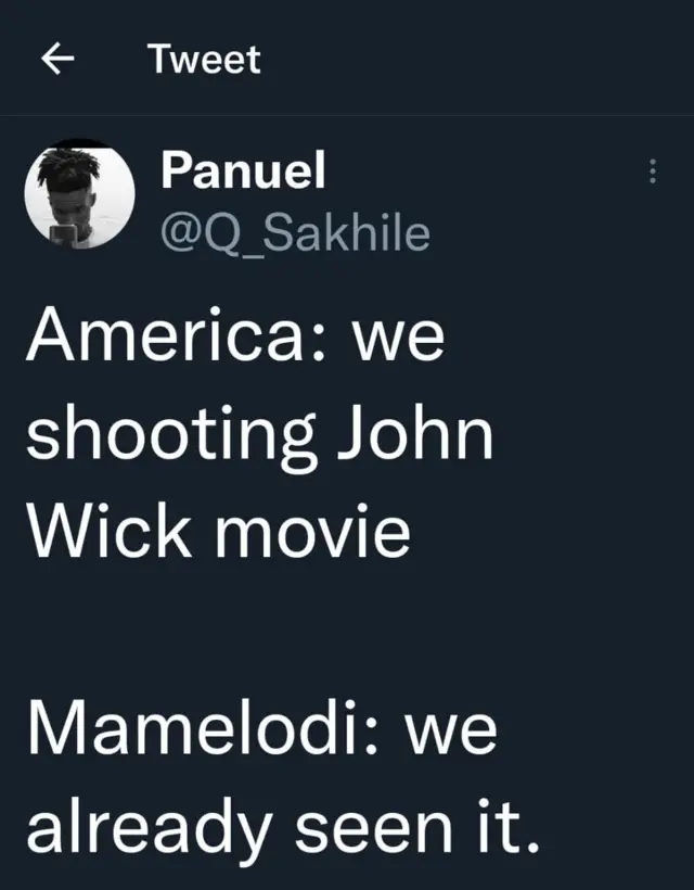 Twitter reaction to Mamelodi