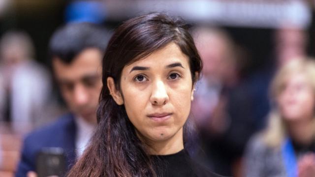 Nadia Murad Basee no Conselho Europeublaze foguetinhoEstrasburgo