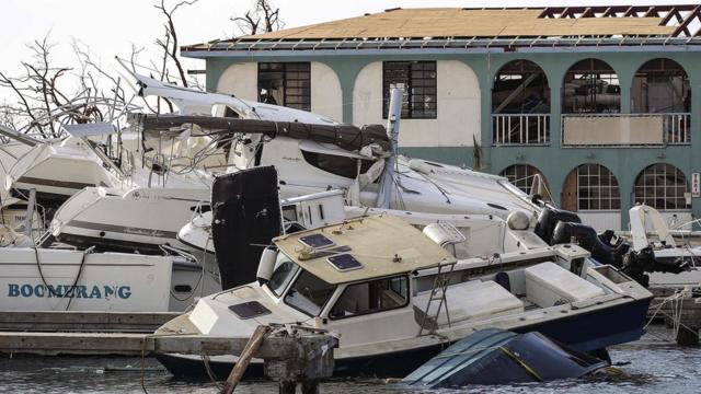Последствия урагана "Ирма" на острове Тортола, Британские Виргинские острова, 10 сентября 2017 года.