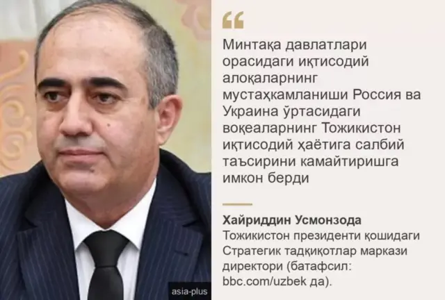 Tojikiston prezidenti qoshidagi Strategik tadqiqotlar markazi rahbari