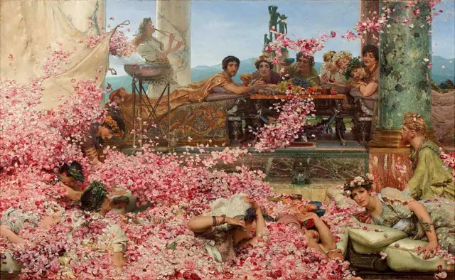 "As rosassite loterias on lineHeliogábalo", do pintor holandês Lawrence Alma-Tadema