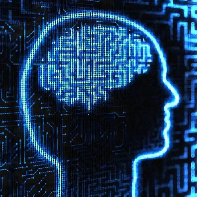 Concept illustration: a computerised image of a brain and memories