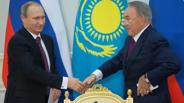 Владимир Путин и Нурсултан Назарбаев