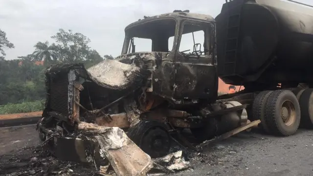 'Lagos Ibadan expressway tanker explosion': Ogun tanker fire