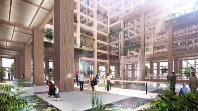 ด้านในของอาคาร W350 ซึ่งคาดว่าจะก่อสร้างแล้วเสร็จในปี 2041