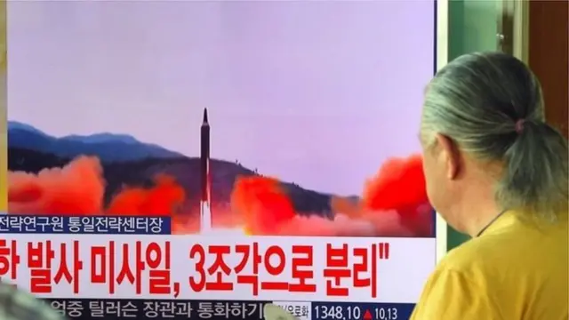 ટીવી પર મિસાઇલ પરીક્ષણનું ટેલિકાસ્ટ