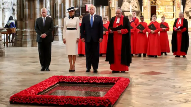 ترامپ در کلیسای وست مینستر