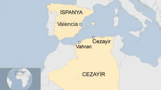 Cezayir uyuşturucu operasyonu haritası