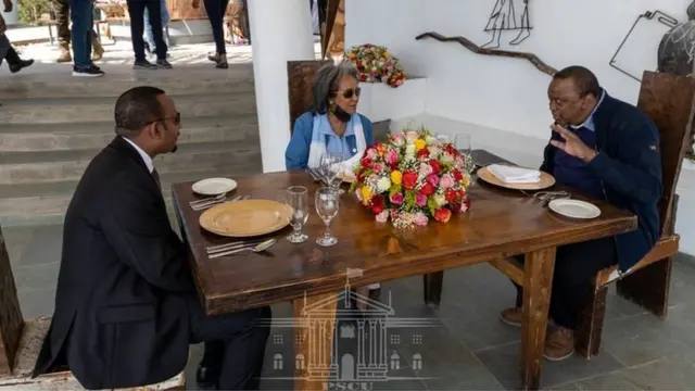 Pirezidant Uhuruu Keeniyaataa, MM Abiy fi Pirezidant Saahilawarq waliin, Sadaasa 14, 2021 finfinneetti