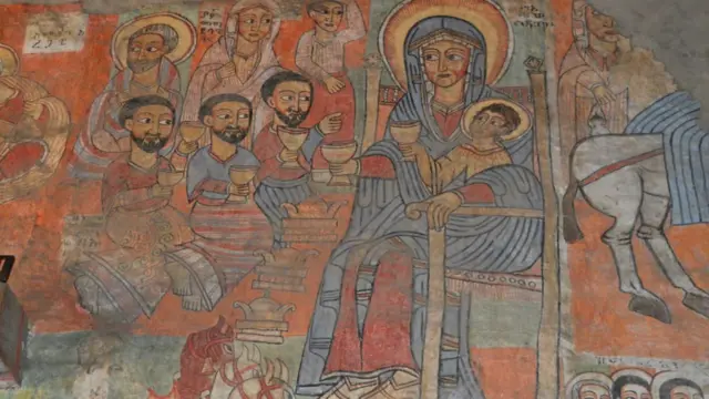 ደብረሲና ጎርጎራ የሚገኙ የቤተክርስቲያን ስዕሎች