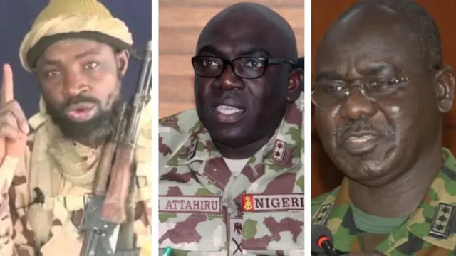 Aworan Buratai Attahiru ati Shekau