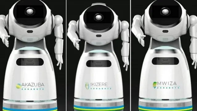 Baadhi ya Robot zinzotumiwa kuwasaidia madaktari kutibu virusi vya corona nchini Rwanda
