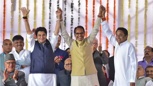 सिंधिया, शिवराज, कमल नाथ