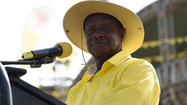 Shugaban Uganda Museveni ya yi shiga launin ɗoruwa a wani gangamin ƴakin neman zaɓe