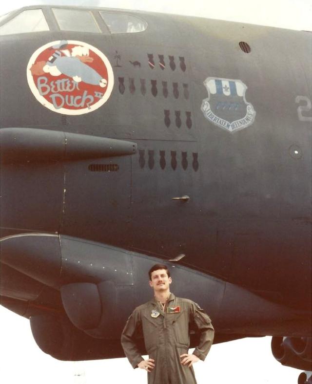 Keith Schultz with his B-52
