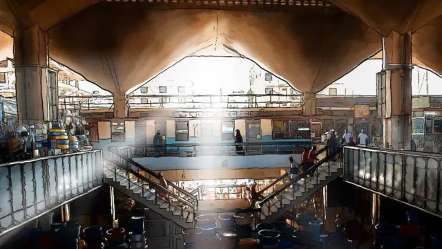 Upande wa ndani wa soko la Kariakoo