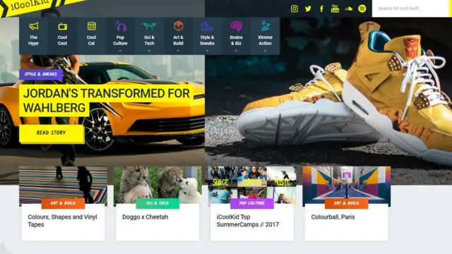 Captura de pantalla de iCoolKids.