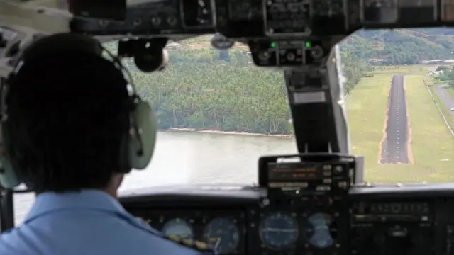 Avión aterrizando