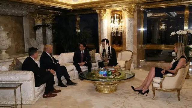 Reunión de Trump y Abe