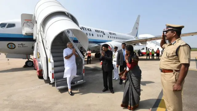 चेन्नई पहुंचे प्रधानमंत्री नरेन्द्र मोदी