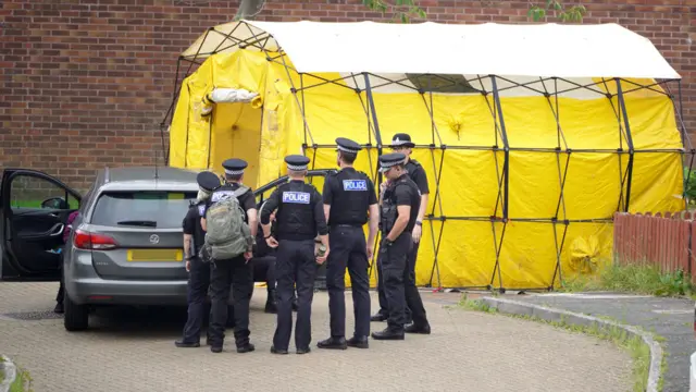 Police officers at scene