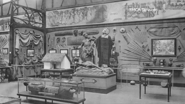 Photo d'archive d'une exposition au Musée de l'Afrique en Belgique