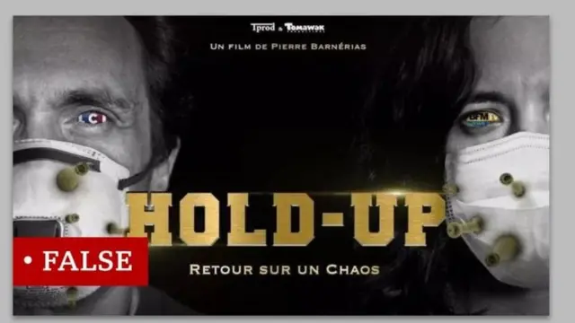 ملصق فيلم وثائقي الفرنسي يروج مزاعم خاطئة عن فيروس كورونا