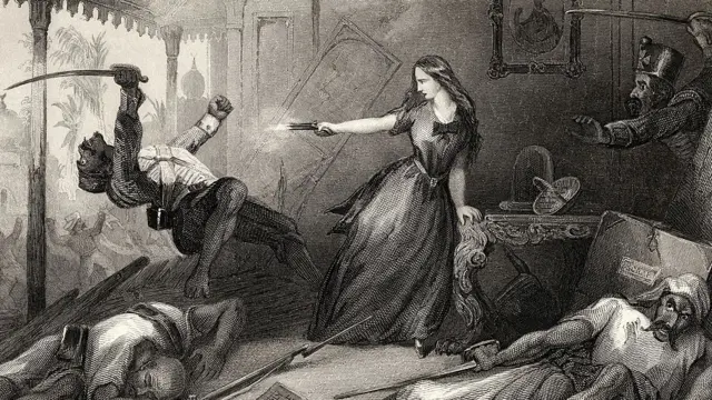 कानपुर में 1857 की लड़ाई के दौरान का एक चित्र