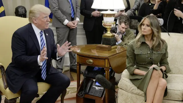 Tổng thống Donald J Trump và Đệ nhất Phu nhân Melania Trump ngày 27/4