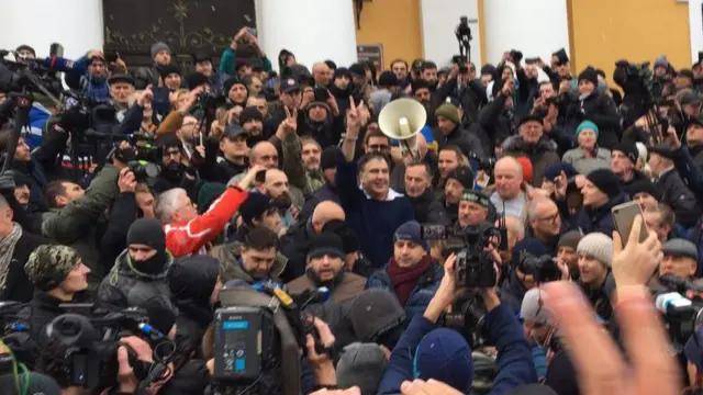 Михаил Саакашвили и его сторонники