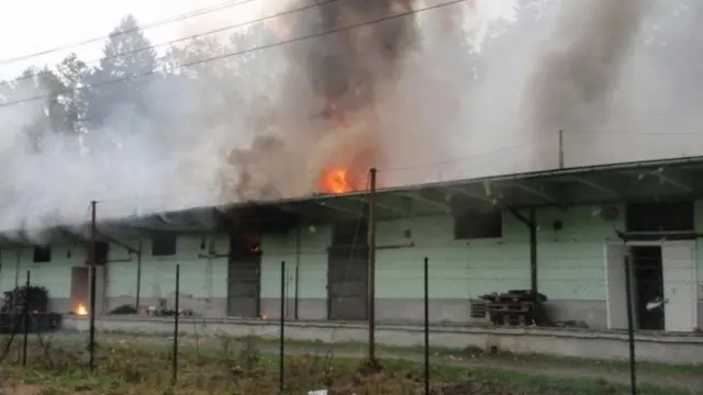 Пожежа на складі перед найбільшим вибухом