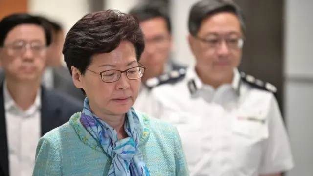 Lãnh đạo Hong Kong Carrie Lam trong sáng 2/7/2019
