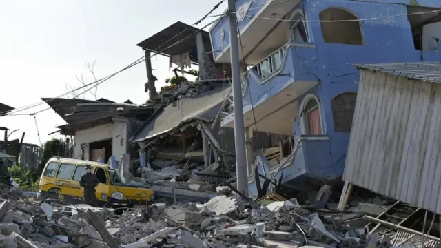 数多くの建物が破壊された