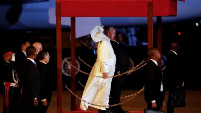 Папа и президент Мозамбика